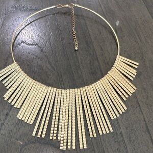 Vintage Elegant Gold Fringe Necklace
